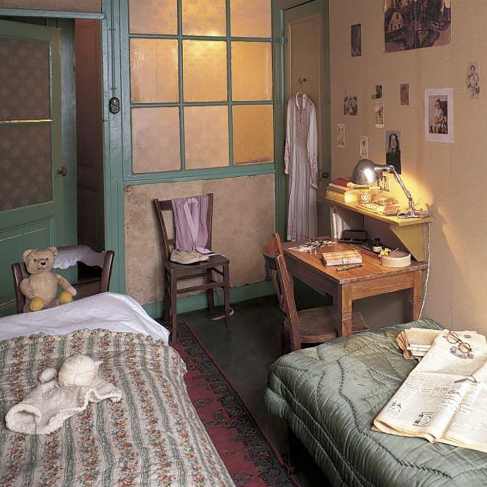 En el museo hay muchas recreaciones de cómo vivió Anna Frank.